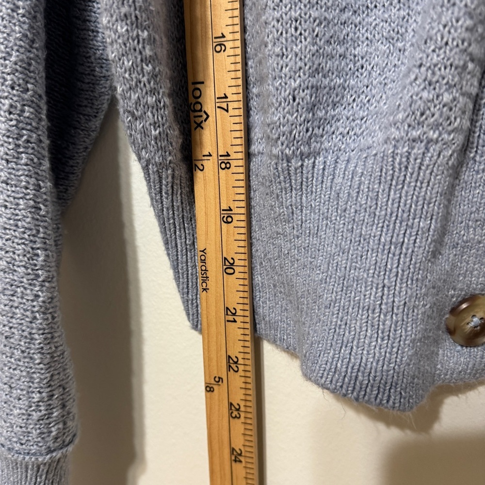 Abercrombie & Fitch Cardigan Size Large Blue Button Up  Lightweight Knit Sweater - Picture 8 of 8
